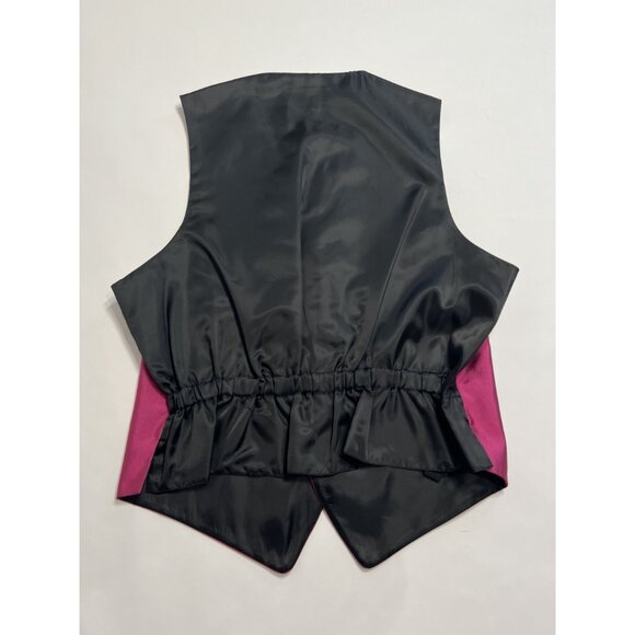 Tuxedo Junction 6 Button Suit Vest in Fuschia - Picture 2 of 4